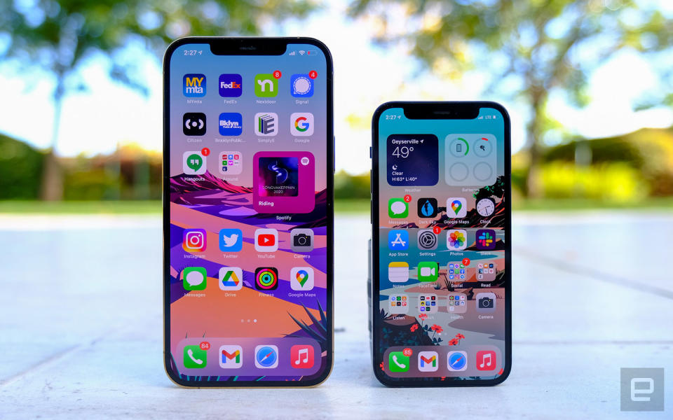 iPhone 12 Pro Max and iPhone 12 mini