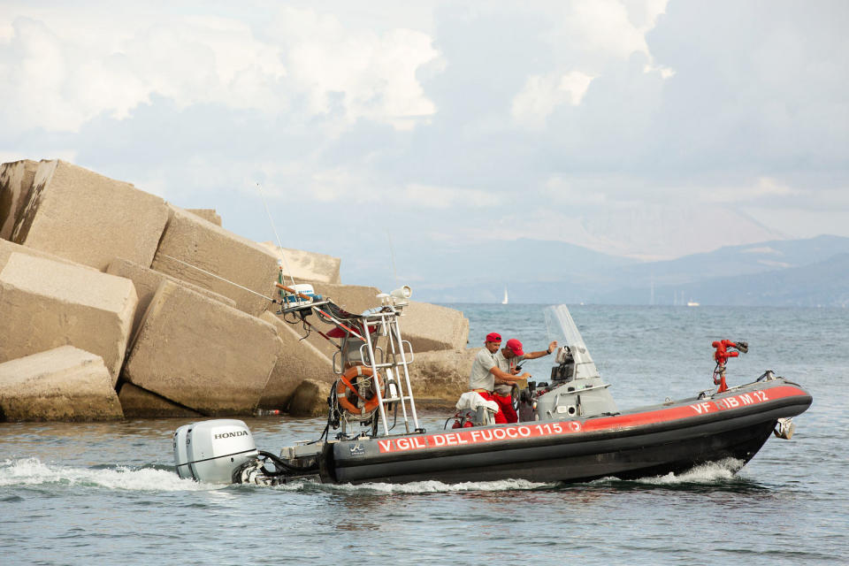 Divers recover bodies from tech tycoon Mike Lynch's yacht that sank off Sicily (Antonio Cascio / Bloomberg via Getty Images)