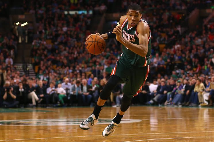 Giannis Antetokounmpo is a unique franchise cornerstone. (Getty)