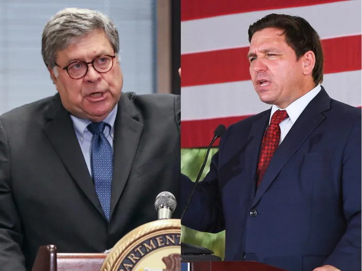 Former Attorney General Bill Bar predicted that Republican Gov. Ron DeSantis of Florida would be the next president.