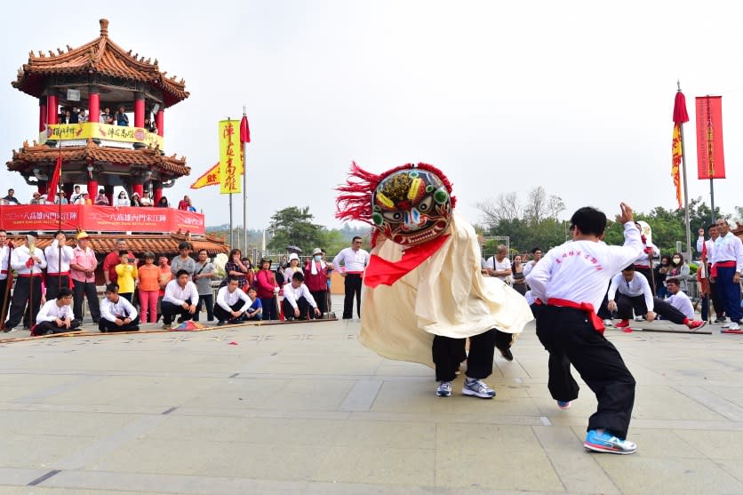 多次代表臺灣出國表演的夏梅林宋江獅陣。   圖：高雄市觀光局/提供