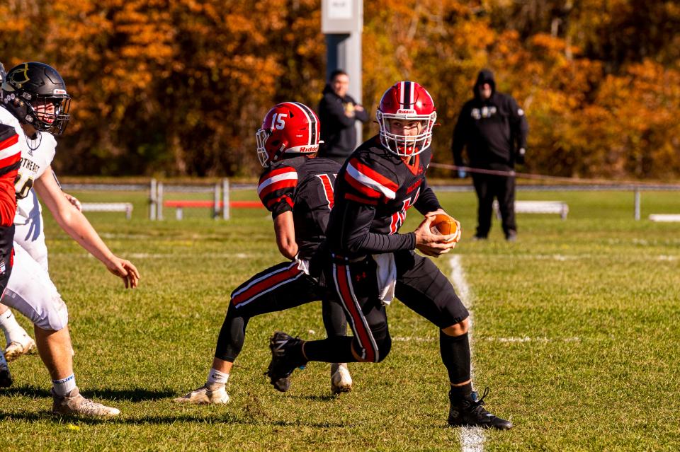 Old Rochester quarterback Noah Sommers has seven rushing touchdowns and five passing touchdowns this year.