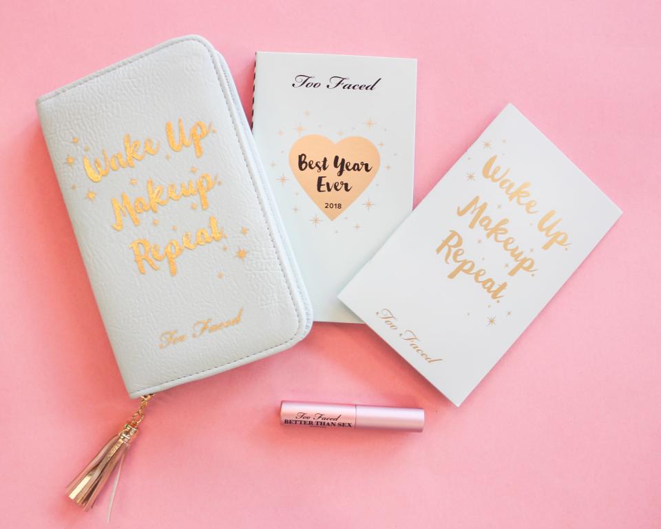 The Too Faced Christmas collection includes a White Chocolate Chip Bar, unicorn highlighter, agenda, and more makeup products to gift a beauty lover.