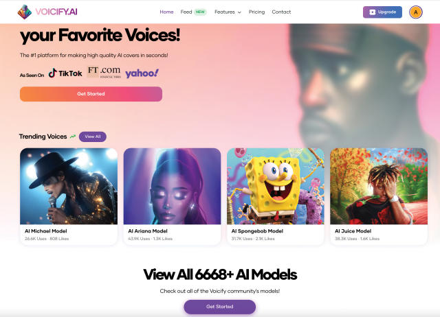 Home  Voiceflip - AI covers of any song with your favorite voices!