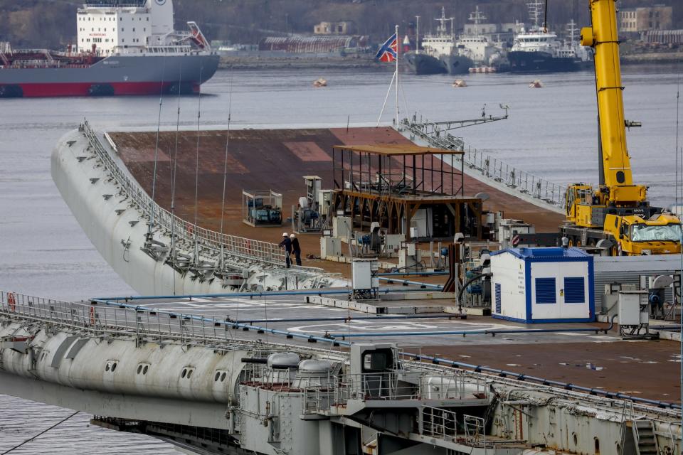 Russia navy aircraft carrier Admiral Kuznetsov