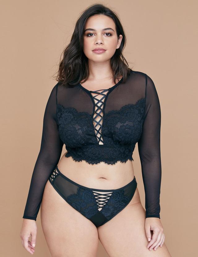 Plus Size - Tara Lynn - Microfiber & Lace Bodysuit - Torrid