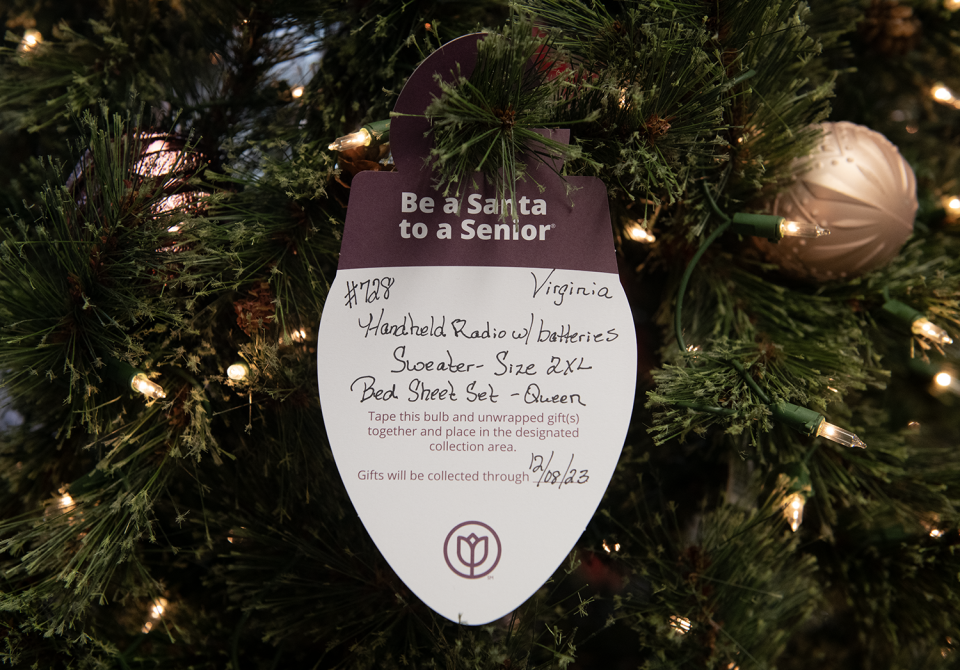 Community members can pick a tag and be Santa to an area senior through the Home Instead Portage County Santa to Senior program.