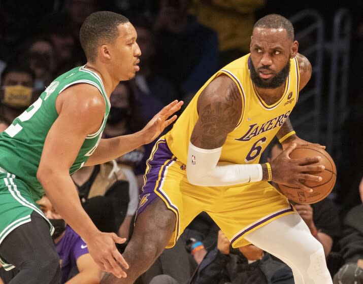 LOS ANGELES, CA - December 07 2021: Boston Celtics forward Grant Williams.