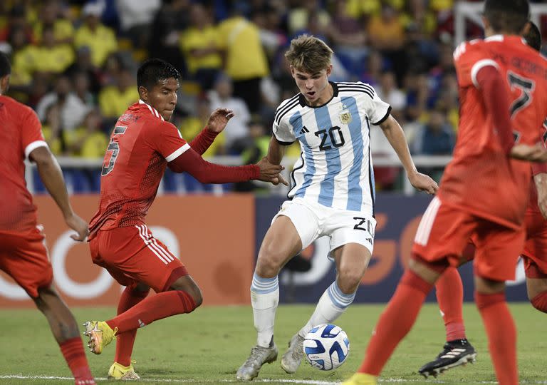 Nicolás Paz, en el Sudamericano Sub 20: el de Real Madrid Castilla es uno de los elegidos por el DT Javier Mascherano