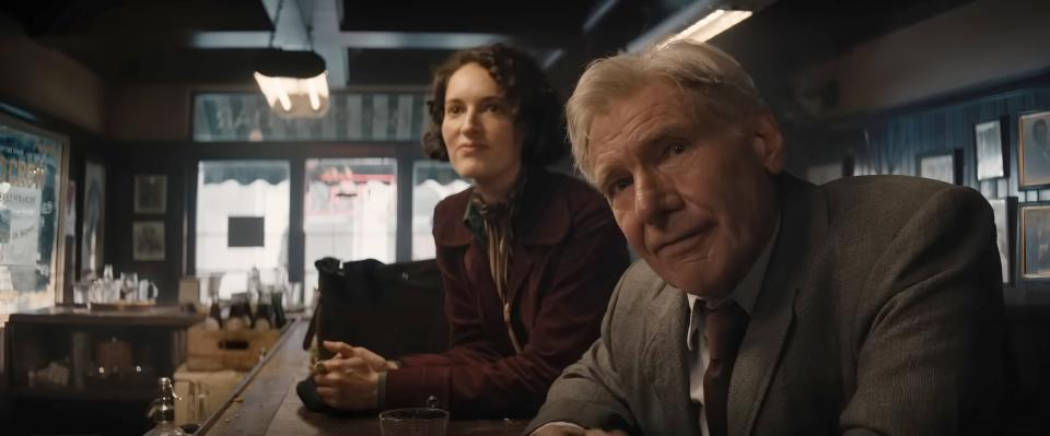 Phoebe Waller-Bridge and Harrison Ford in ‘Indiana Jones and The Dial Of Destiny’