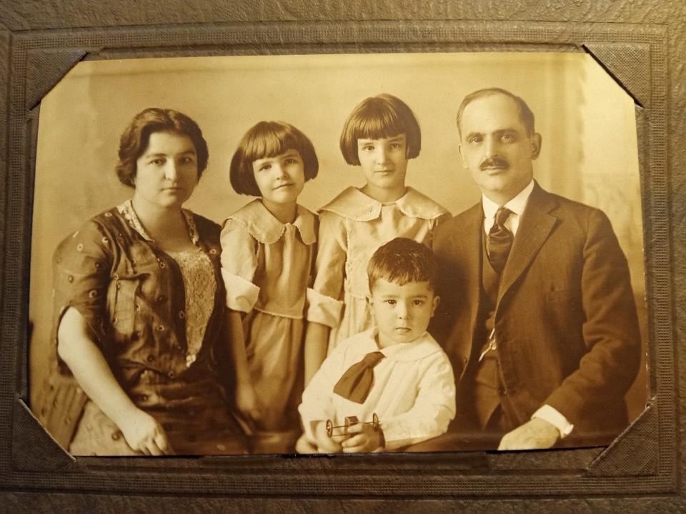 Eclipse watchers: This is the Garratt family of 914 Church St., Honesdale, in the mid-1920s. They were among many in town who watched the total solar eclipse of Jan. 24, 1925. From left is Eva W. Garratt; her daughters Ruth and Elsa; husband Chester A. Garratt, and in front, her son David. Elsa, who was 10, was Peter Becker's mother. Chester was serving as Wayne County district attorney at the time.