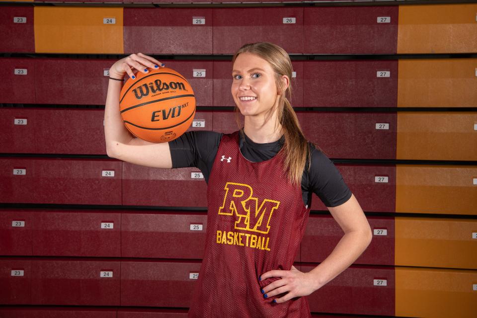 Rocky Mountain High School girls senior basketball player Sara Chicco poses for a portrait Wednesday at Rocky Mountain High School in Fort Collins.