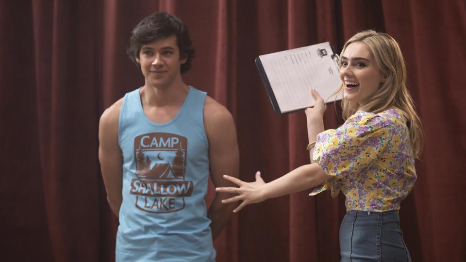 Matt Cornett and Meg Donnelly in High School Musical: The Musical: The Series<span class="copyright">Anne Marie Fox—Disney</span>