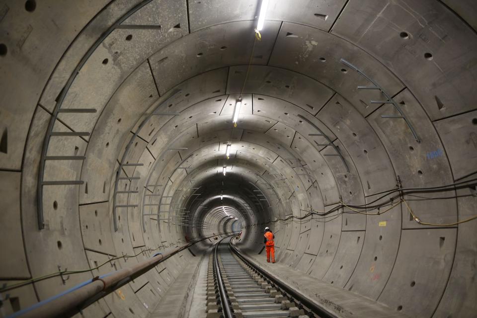 A tunnel on the Elizabeth line.