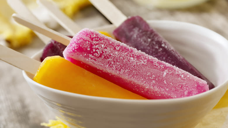 bowl of popsicles