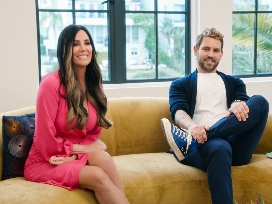 Patti Stanger and Nick Viall in "The Matchmaker"