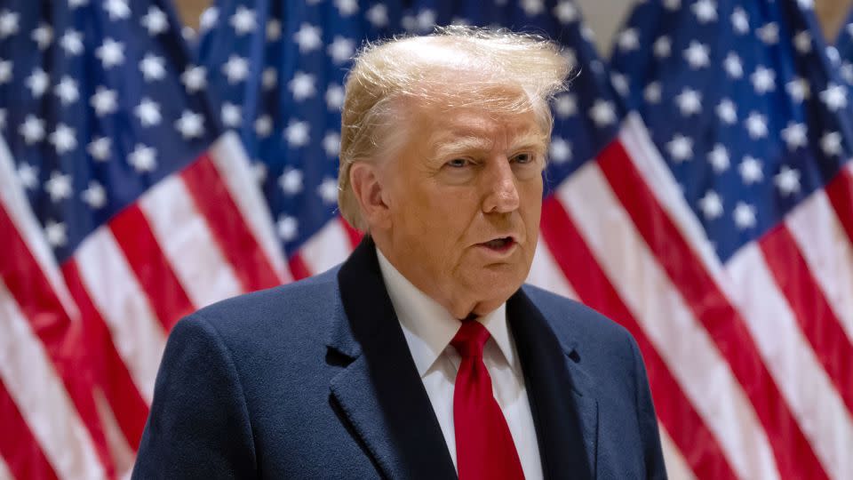 Donald Trump speaks at a press conference on January 17, 2024 in New York City. - Alexi J. Rosenfeld/Getty Images