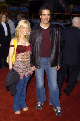 Courtney Peldon and Eli Roth at the L.A. premiere of Lions Gate's Godsend