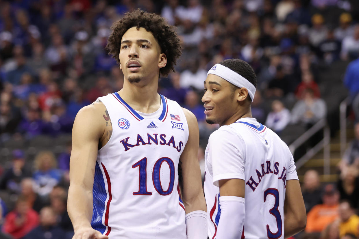 Will Jalen Wilson and the Jayhawks repeat as national champions this year? It all starts with a game against Howard on Thursday. (Scott Winters/Icon Sportswire via Getty Images)