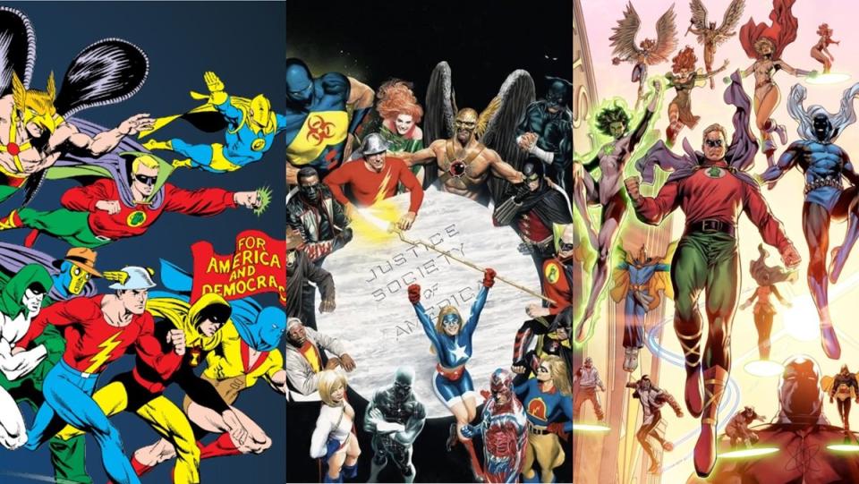 Comics' first super team, the Justice Society of America, from the '40s to the 21st century.