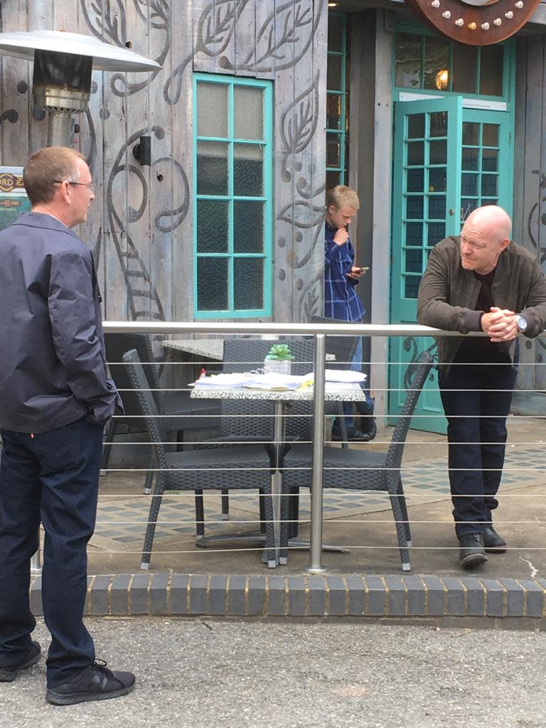 Jake Wood, right, has opened up about returning to film on EastEnders. (BBC)