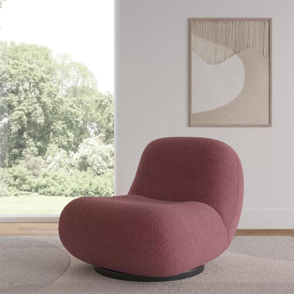 Cortney's Collection Crosby Bouclé Swivel Chair