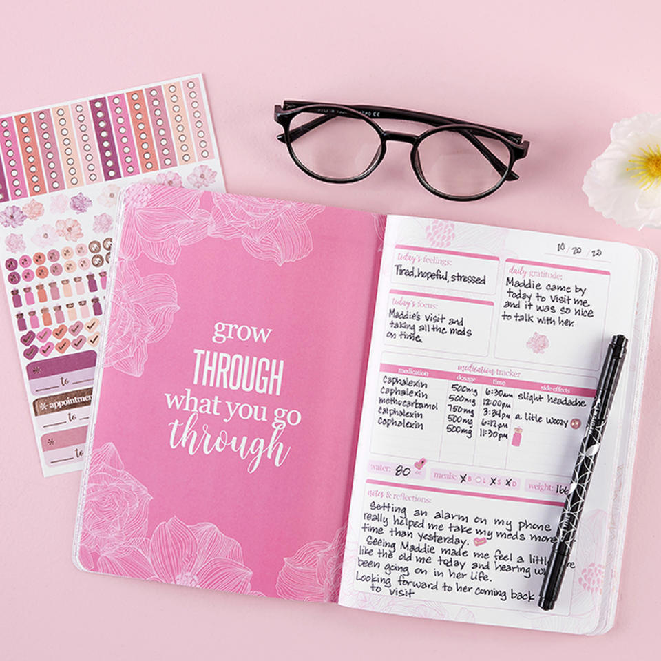 Erin Condren Design PetitePlanner - Breast Cancer Journal