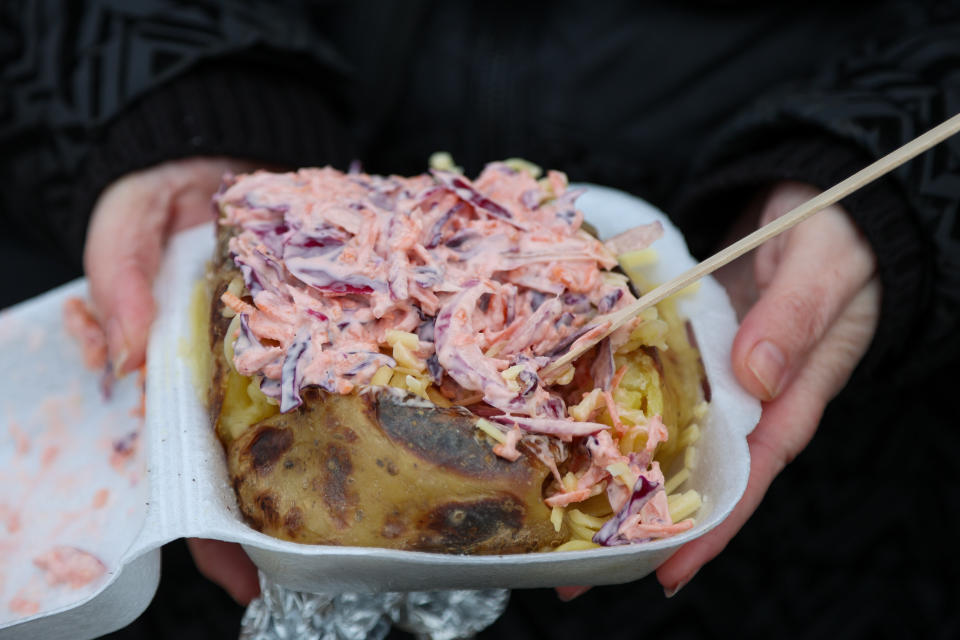 One of the famous jacket potatoes. (SWNS)