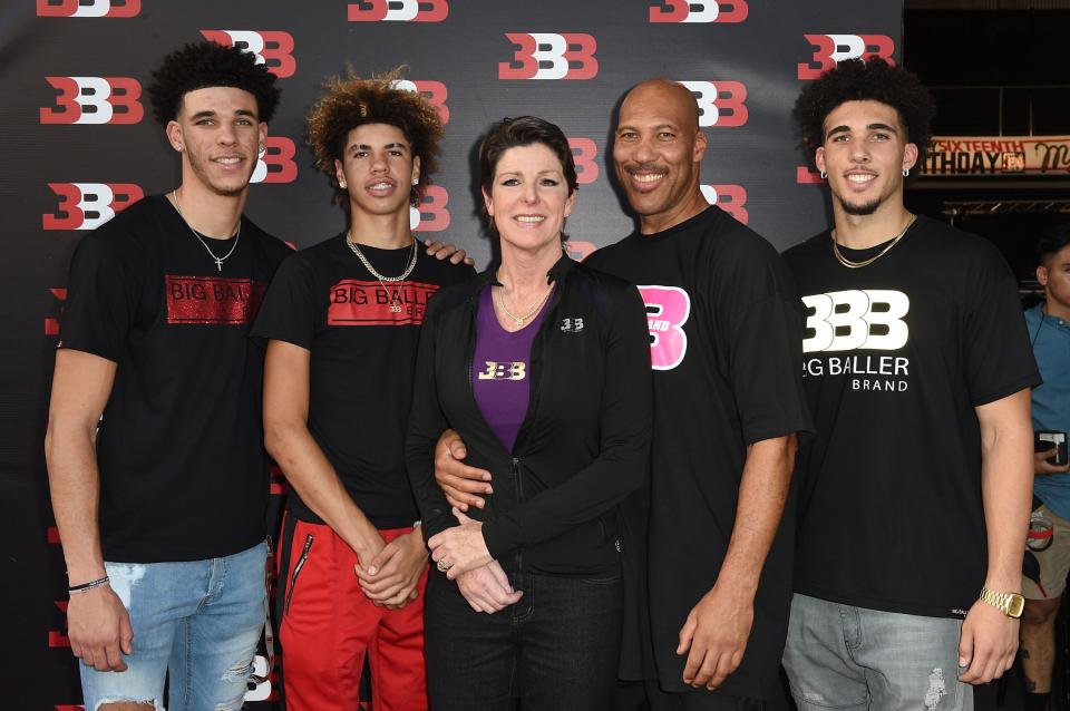 The entire Ball family was in Ontario, California, to watch LiAngelo Ball’s debut.