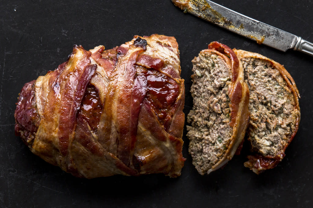 bacon-wrapped meatloaf