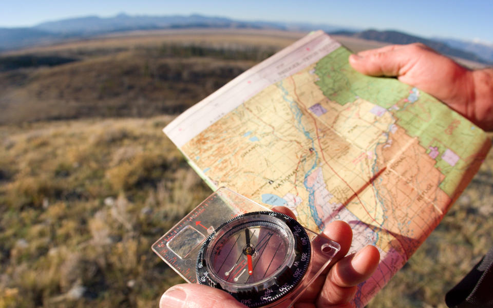 <p>Remember: you're heading out into the wilderness; you really can't rely on a Wi-Fi connection to get you to the next shelter or fresh-water stream. You'll need a map, trail guide, compass, or all of the above. Store them in a Ziploc or <a rel="nofollow noopener" href="http://www.travelandleisure.com/trip-ideas/solo-travel/solo-trip-packing#dry-sack" target="_blank" data-ylk="slk:Dry Sack;elm:context_link;itc:0;sec:content-canvas" class="link ">Dry Sack</a> to make sure they stay dry if a sudden rainstorm hits (or you drop your pack in a creek). It should go without saying that you’ll also want to be able to <a rel="nofollow noopener" href="http://hikinglady.com/the-gear/maps-101-how-to-not-get-lost/" target="_blank" data-ylk="slk:read a map;elm:context_link;itc:0;sec:content-canvas" class="link ">read a map</a> and <a rel="nofollow noopener" href="http://click.linksynergy.com/fs-bin/click?id=93xLBvPhAeE&subid=0&offerid=326288.1&type=10&tmpid=13347&RD_PARM1=http%3A%2F%2Fwww.ems.com%2Fsun-company-ziprcomp-zipper-pull-compass%2F1318575.html&u1=%20TLTRVtrvG1BackpackingML1Sep16" target="_blank" data-ylk="slk:a compass;elm:context_link;itc:0;sec:content-canvas" class="link ">a compass</a>, too. Practice until you’re comfortable with both before hitting the trail.</p>