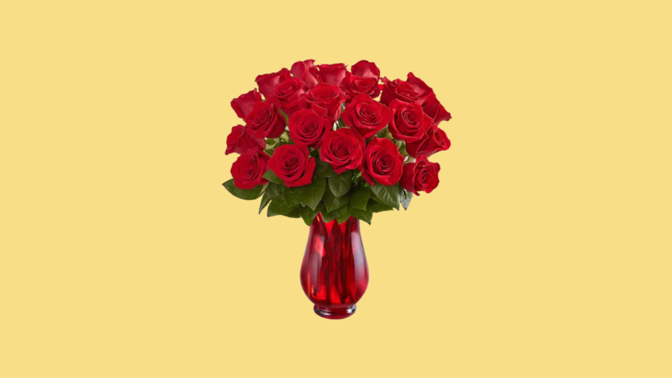Red roses go perfectly with the red theme of the Lunar New Year.