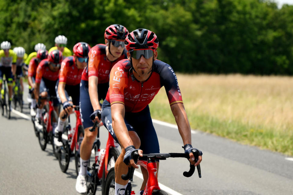 LIMOGES FRANCE  JULY 08 Omar Fraile of Spain and Team INEOS Grenadiers competes during the stage eight of the 110th Tour de France 2023 a 2007km stage from Libourne to Limoges  UCIWT  on July 08 2023 in Limoges France Photo by David RamosGetty Images