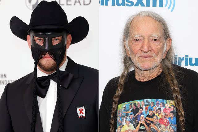 <p>Frazer Harrison/Getty; Rob Kim/Getty</p> Orville Peck; Willie Nelson