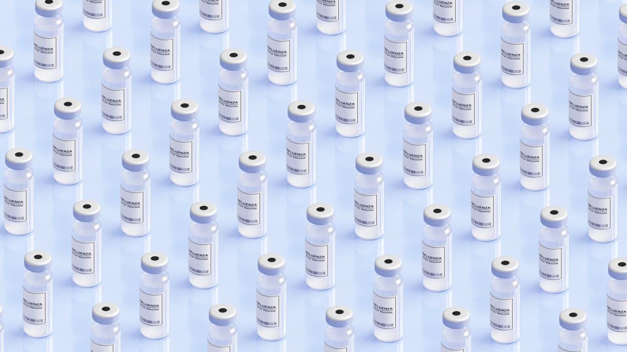 influenza vaccine vials pattern background