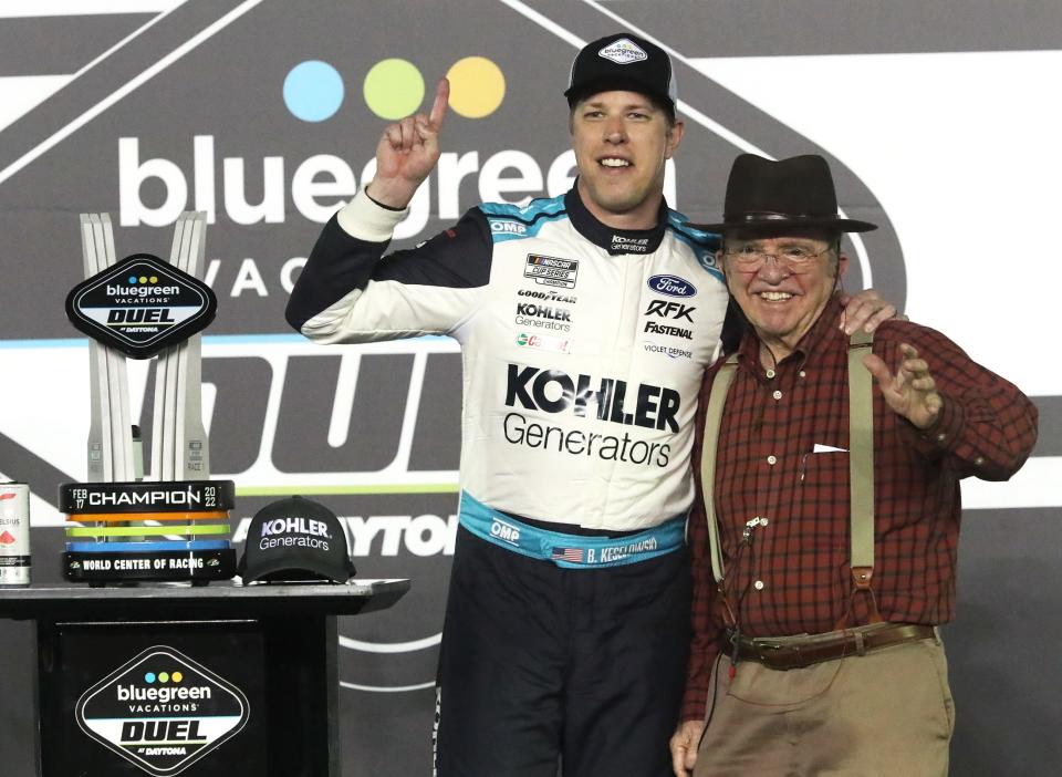 It's been a slow climb for Brad Keselowski (left) and Jack Roush, but Roush Fenway Keselowski Racing is making real progress toward becoming a title contender.