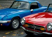 <p>1968 Honda S800 and 1970 Lotus Elan S4 SE Coupe</p>