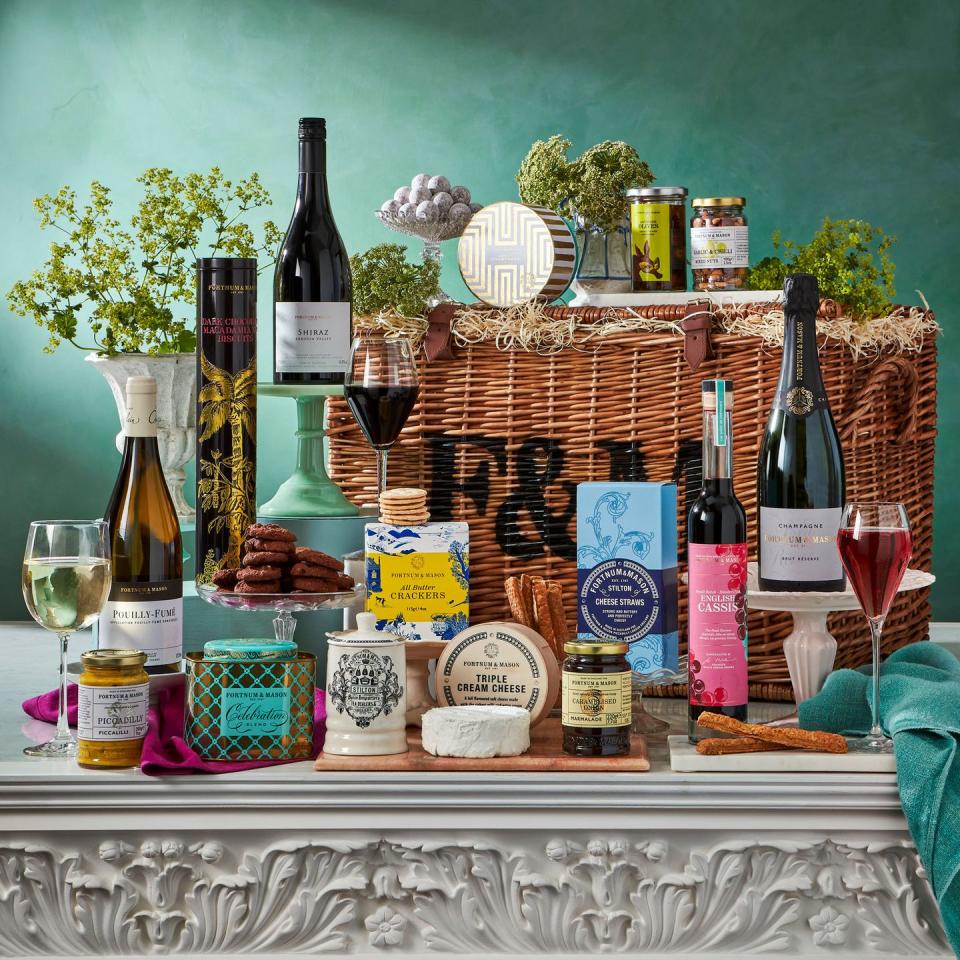 <p>From Champagne to Triple Cream Cheese, this hamper is filled with everything you need to celebrate Dad. </p><p><a class="link " href="https://go.redirectingat.com?id=127X1599956&url=https%3A%2F%2Fwww.fortnumandmason.com%2Fthe-celebration-hamper&sref=https%3A%2F%2Fwww.goodhousekeeping.com%2Fuk%2Ffood%2Fg36349796%2Ffathers-day-hampers%2F" rel="nofollow noopener" target="_blank" data-ylk="slk:BUY NOW;elm:context_link;itc:0;sec:content-canvas">BUY NOW</a> £250, Fortnum & Mason<br></p>