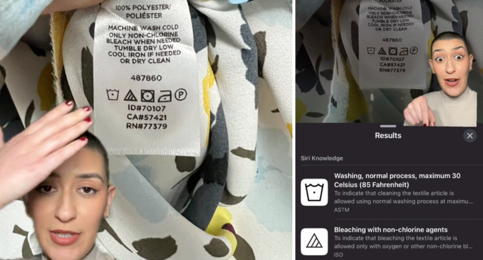 Tiktoker @wtfaleisa has shared how your iPhone can become your personal laundry care assistant. Photo: TikTok/@wtfaleisa