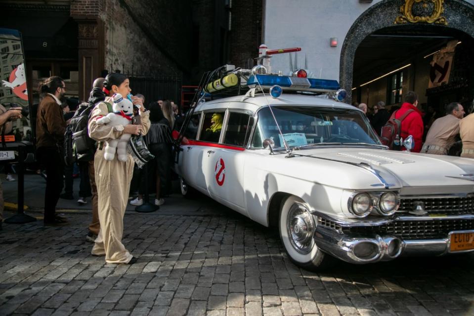 The Ecto-1 parked at the FDNY Hook & Ladder Company 8 in Tribeca. Michael Nagle