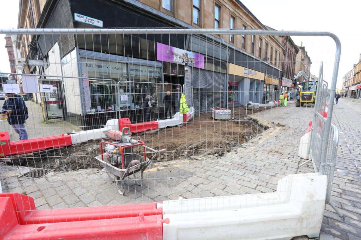 Town centre regeneration works at West Blackhall Street in Greenock <i>(Image: George Munro)</i>