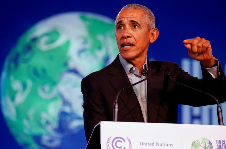 Barack Obama beim Klimagipfel in Glasgow (Bild: REUTERS/Phil Noble)