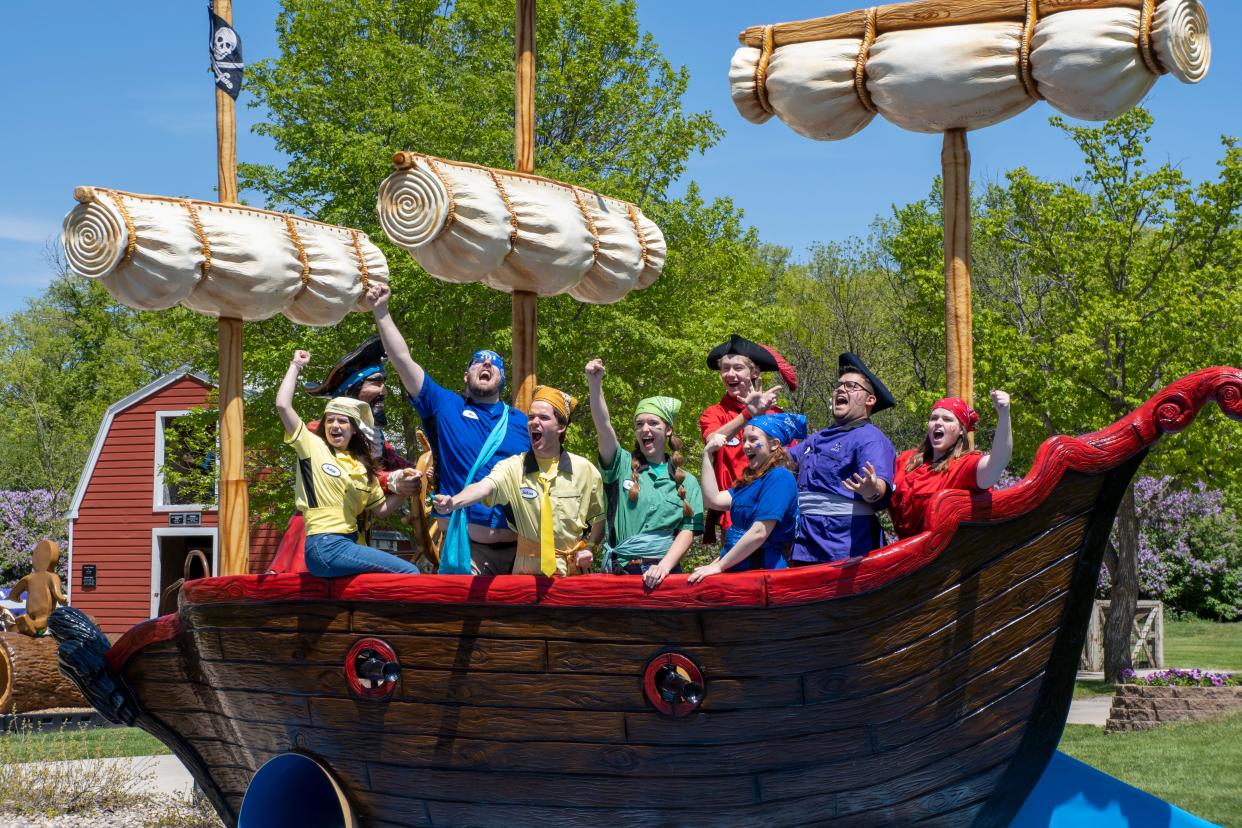 Storybook Land Theatre is taking its production of "How I Became a Pirate!" on the road. The tour started last week. Remaining shows are today at 7 p.m. at Hoven High School, Tuesday at 7 p.m. at the Legion hall in Bowdle, Wednesday at 2 p.m. at Groton High School, Thursday at 10 a.m. at the Main Street bandshell in Ipswich and Aug. 16 at 6 p.m. at Anderson Park in Sisseton. Storybook Land Theatre is part of Aberdeen Community Theatre. Scripts for the ACT's next production, "Steel Magnolias," are available for 48-hour checkout at K.O. Lee Aberdeen Public Library, 215 Fourth Ave. S.E., and at the theater office, 417 S. Main St. The cast includes roles for six women of various ages. Auditions are from 7 to 9 p.m. Aug. 14 and 15 at the Capitol Theatre, 415 S. Main St. Performances will be in September, though dates are not yet finalized.