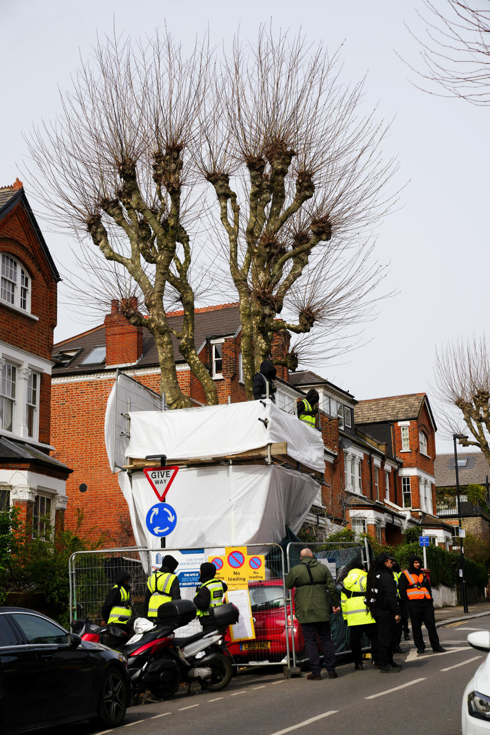 The plane tree was at the centre of a legal battle, with insurance company Allianz claiming it is causing subsidence to a nearby house, and the council says it risks an insurance claim of more than £400,000 if it is not felled. (SWNS)