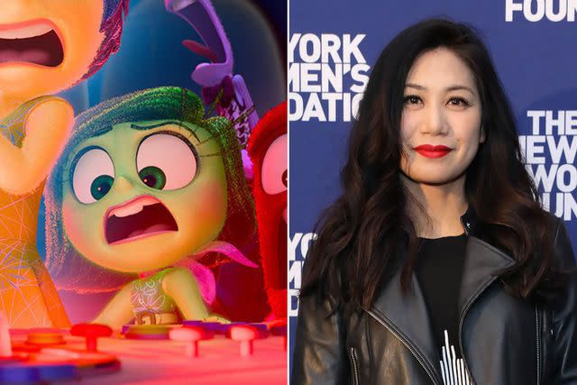 <p>Walt Disney Studios Motion Pictures; JP Yim/Getty</p> Disgust in 'Inside Out 2'; Liza Lapira