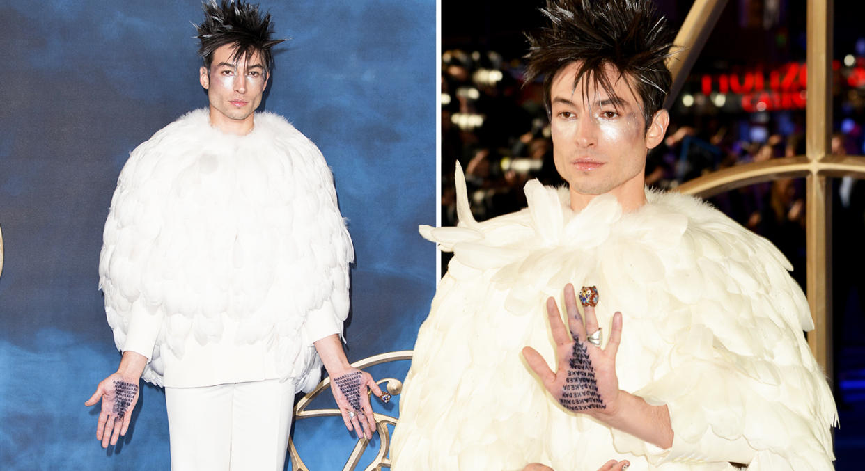 Ezra Miller wore Givenchy at the ‘Fantastic Beasts’ premiere. [Photo: Getty]