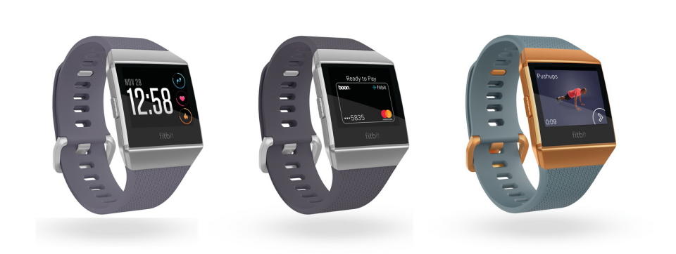 圖＼Fitbit Ionic具備GPS、音樂儲存功能及Fitbit Pay。(Fitbit提供)