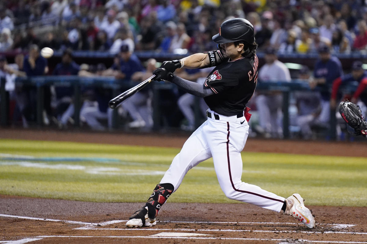 PHOENIX, AZ - JULY 25: Arizona Diamondbacks second baseman Ketel Marte (4)  walks back to the dugout during a baseball game between the St. Louis  Cardinals and the Arizona Diamondbacks on July