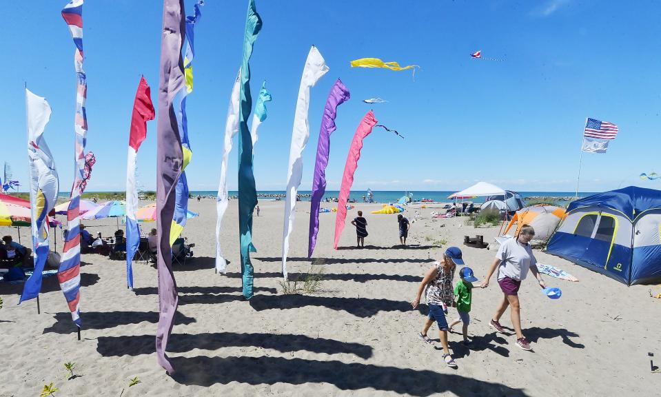 Presque Isle State Park's Sunset Point is a great place to watch kite experts strut their stuff.