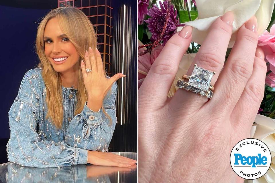 <p>Courtesy of Keltie Knight </p> Keltie Knight shares details on her new diamond ring after "Diamondgate" situation at the Golden Globes